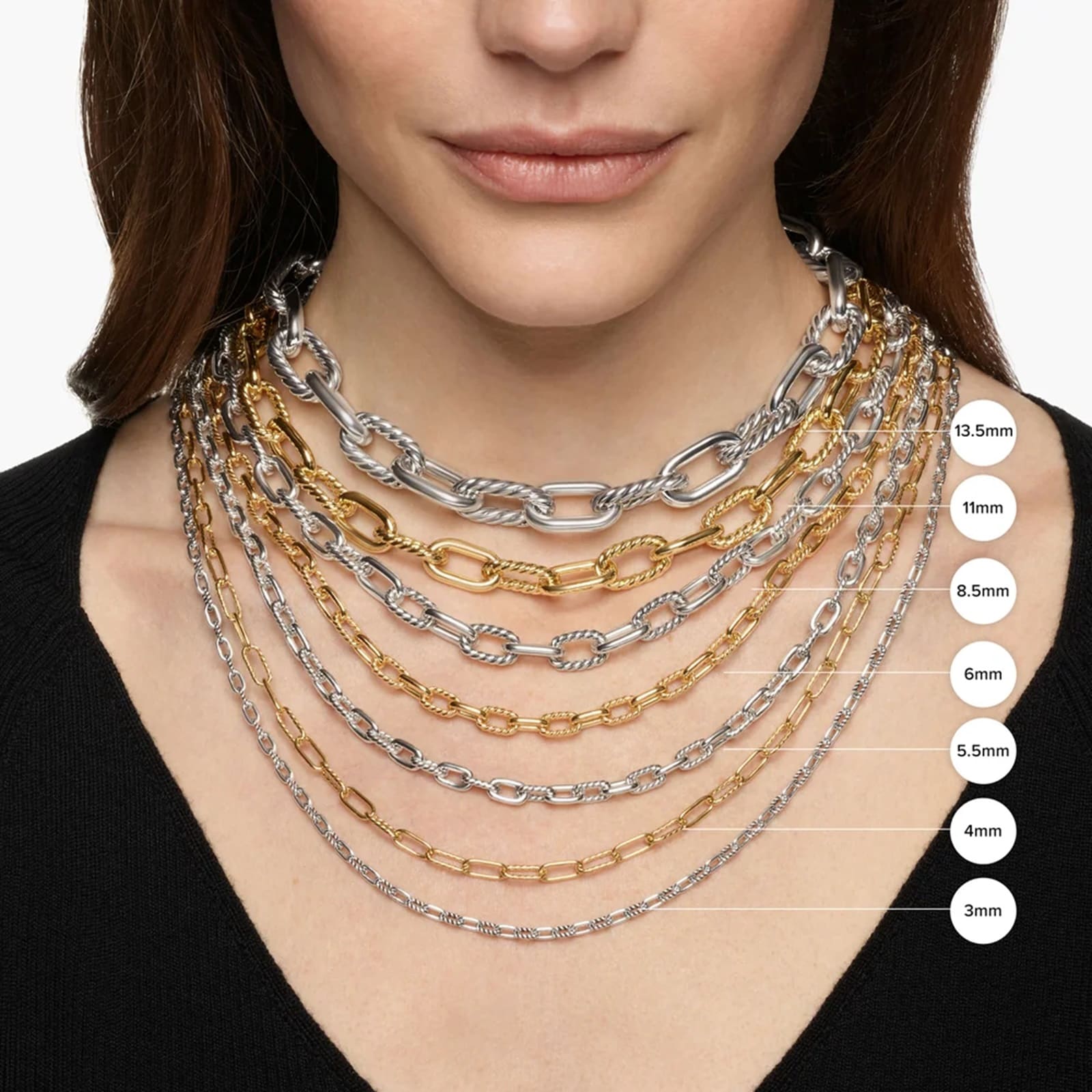 David Yurman DY Madison® Chain Necklace in 18ct Yellow Gold, 4mm David Yurman DY Madison® Chain Necklace in 18ct Yellow Gold, 4mm
